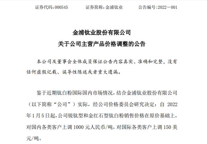 金浦钛业股票最新消息深度解析与动态关注